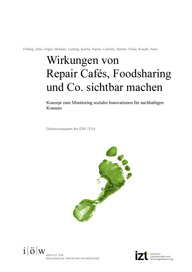 izt publikation wirkungen von repair cafés, foodsharing und co. sichtbar machen